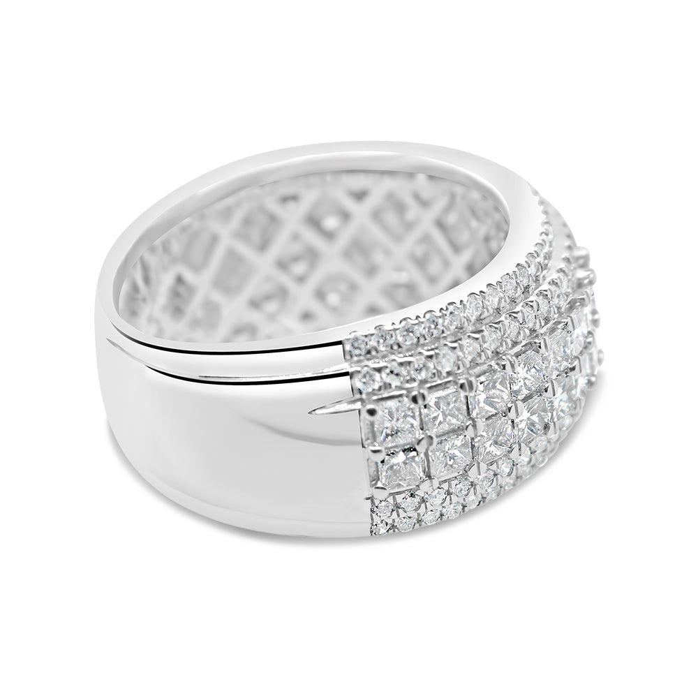 Gold Princess Cut Diamond Ring | 14K | 3.58 CTW