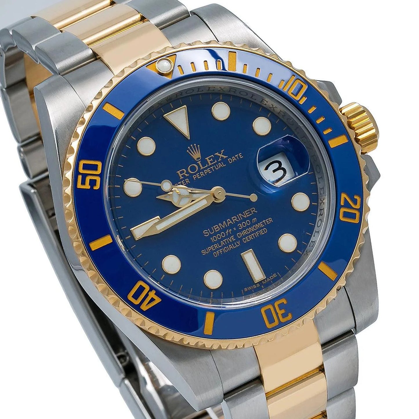 Rolex Submariner 116613lb Watch for Men | 40MM | Blue Dial | Steel Yellow Gold | 18K  "Bluesy"