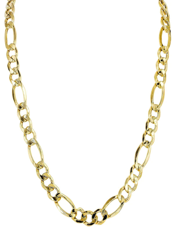 Mens Solid Figaro Chain 10K/14K - Yellow Gold