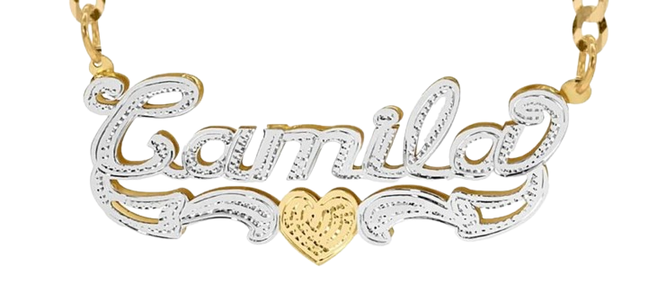 Personalized Double Nameplate | 10K/14K | Yellow Gold | Style Options Available