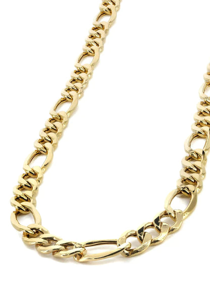 Mens Solid Figaro Chain 10K/14K - Yellow Gold