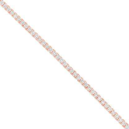 4-Prong Diamond Tennis Chain | 14K GOLD 13.34CTW | 3MM | 3 Color Options Available