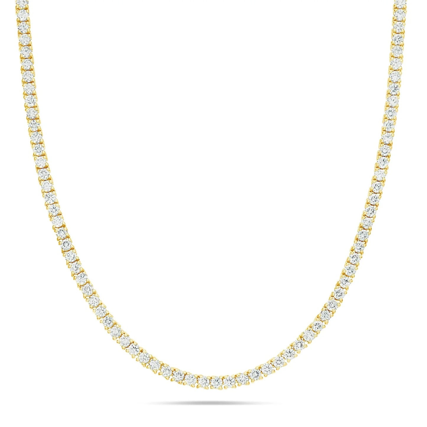 4-Prong Diamond Tennis Chain | 14K GOLD 13.34CTW | 3MM | 3 Color Options Available