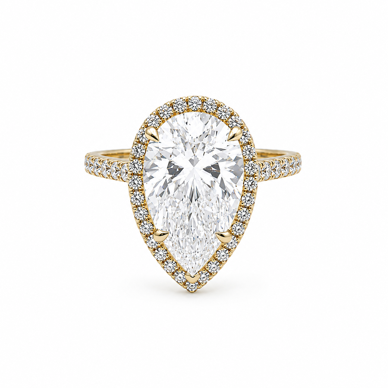 6.21 E VS1 Pair Lab Grown Diamond Engagement Ring 14kt