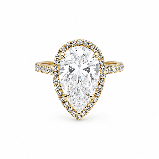 6.21 E VS1 Pair Lab Grown Diamond Engagement Ring 14kt
