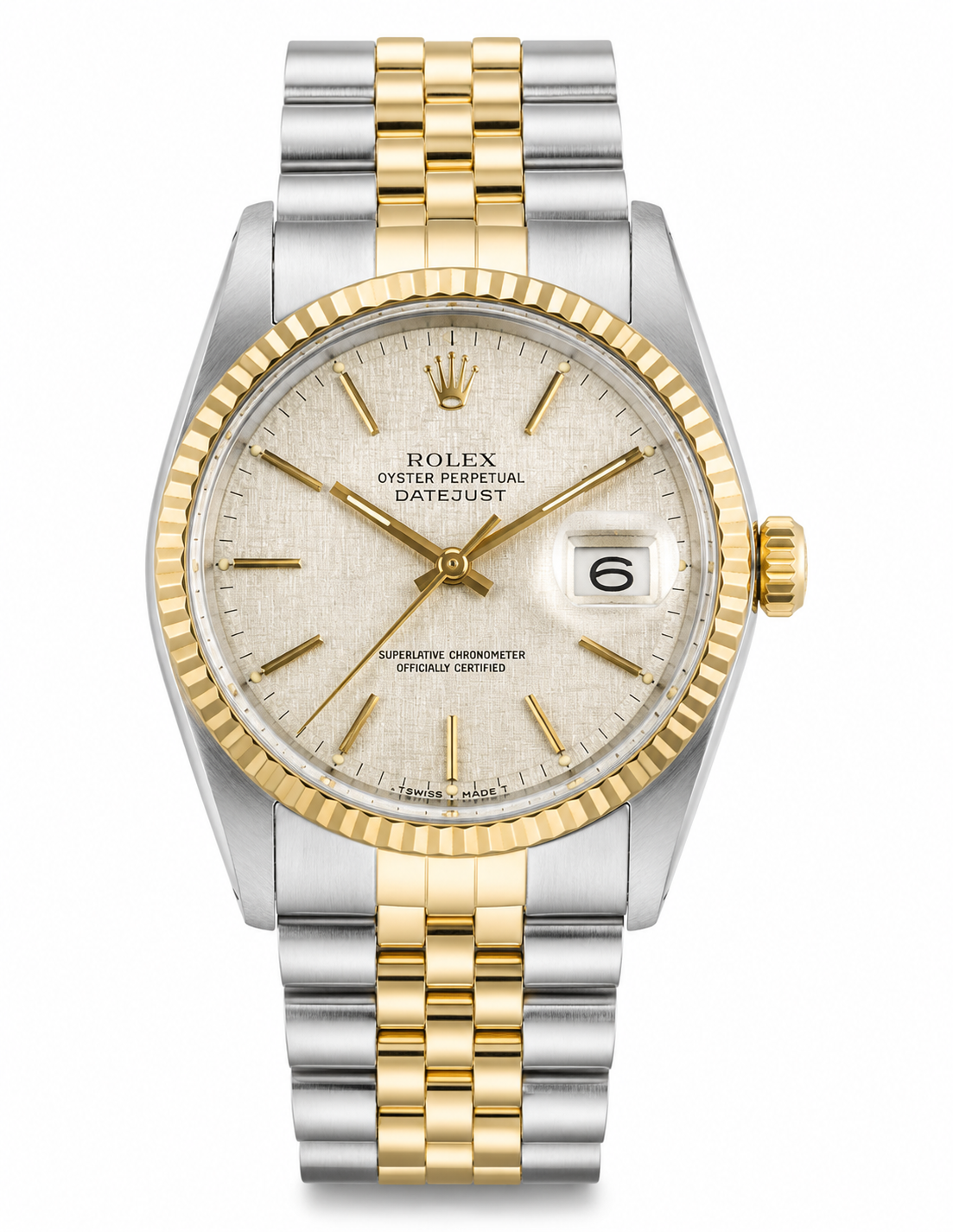 Rolex Datejust 16233 for Men | 36MM | Linen Dial | Two Tone | Jubilee Band B & P