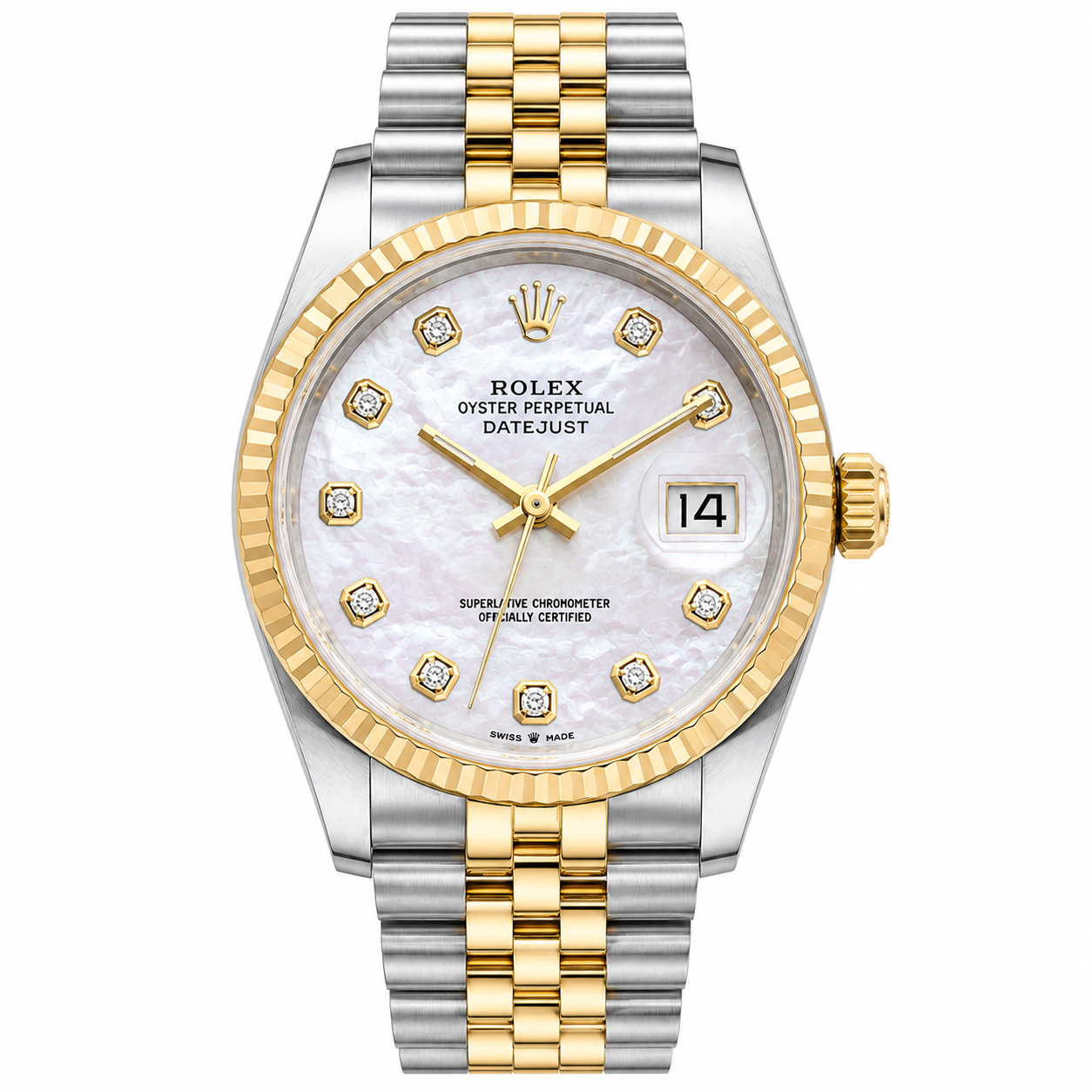 Rolex Datejust | 36MM | Mop Diamond Dial | Two Tone |  Jubilee Band 16013
