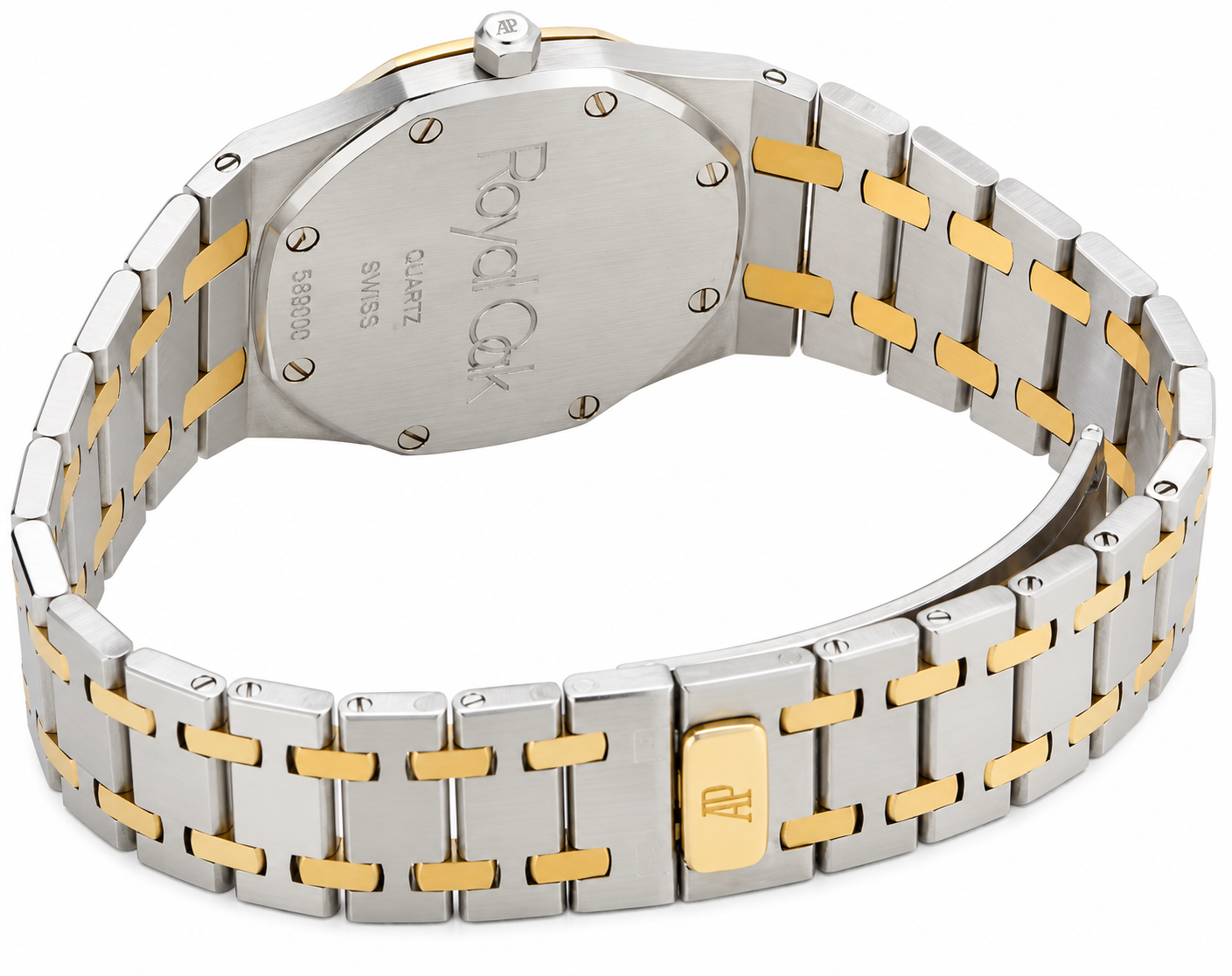 Audemars Piguet Royal Oak Steel Yellow Gold Diamond Mens Watch 33mm