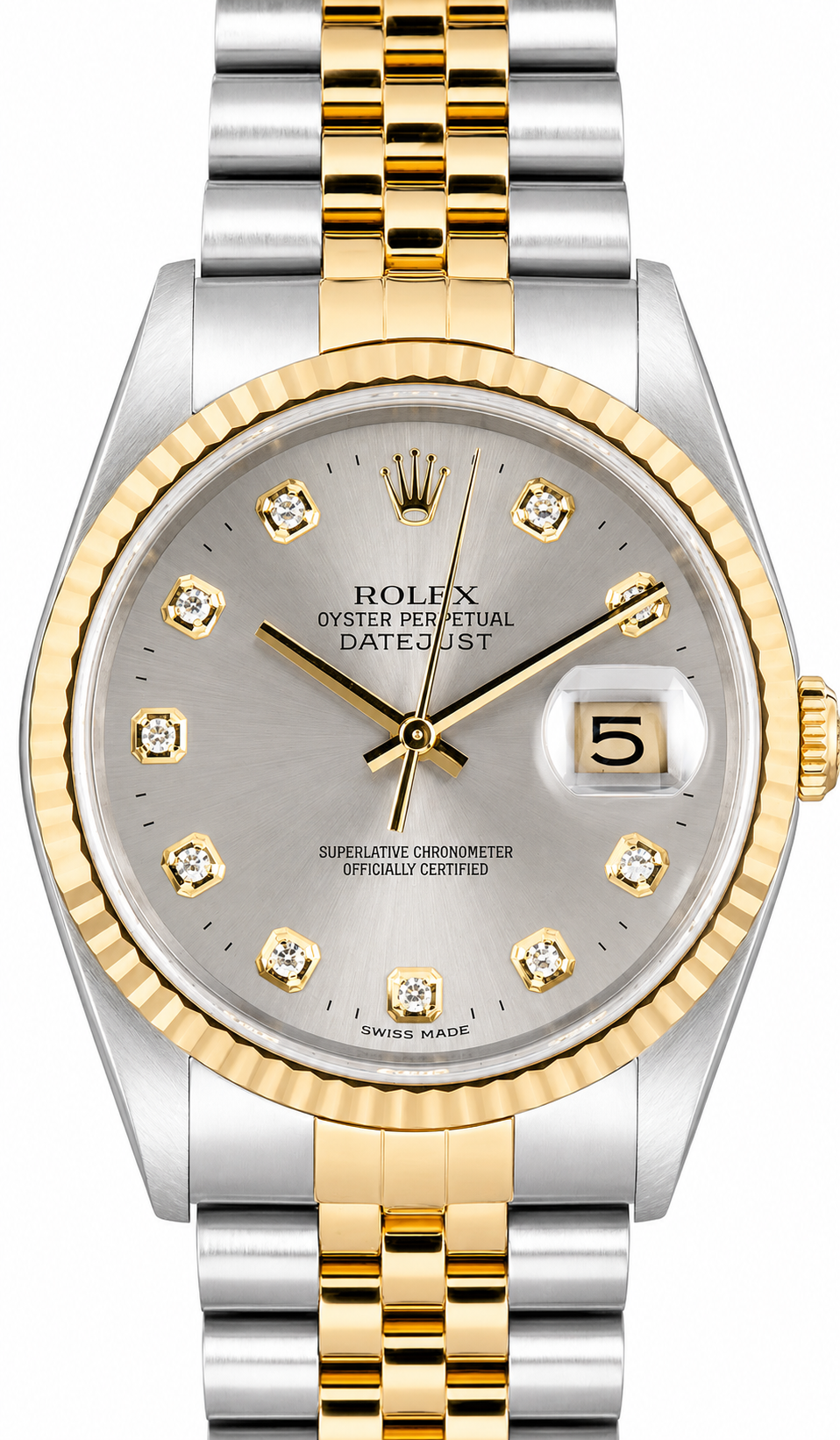 Rolex Datejust Watch | 31MM | Grey Diamond Dial  | Jubilee Band Mid Size 68273