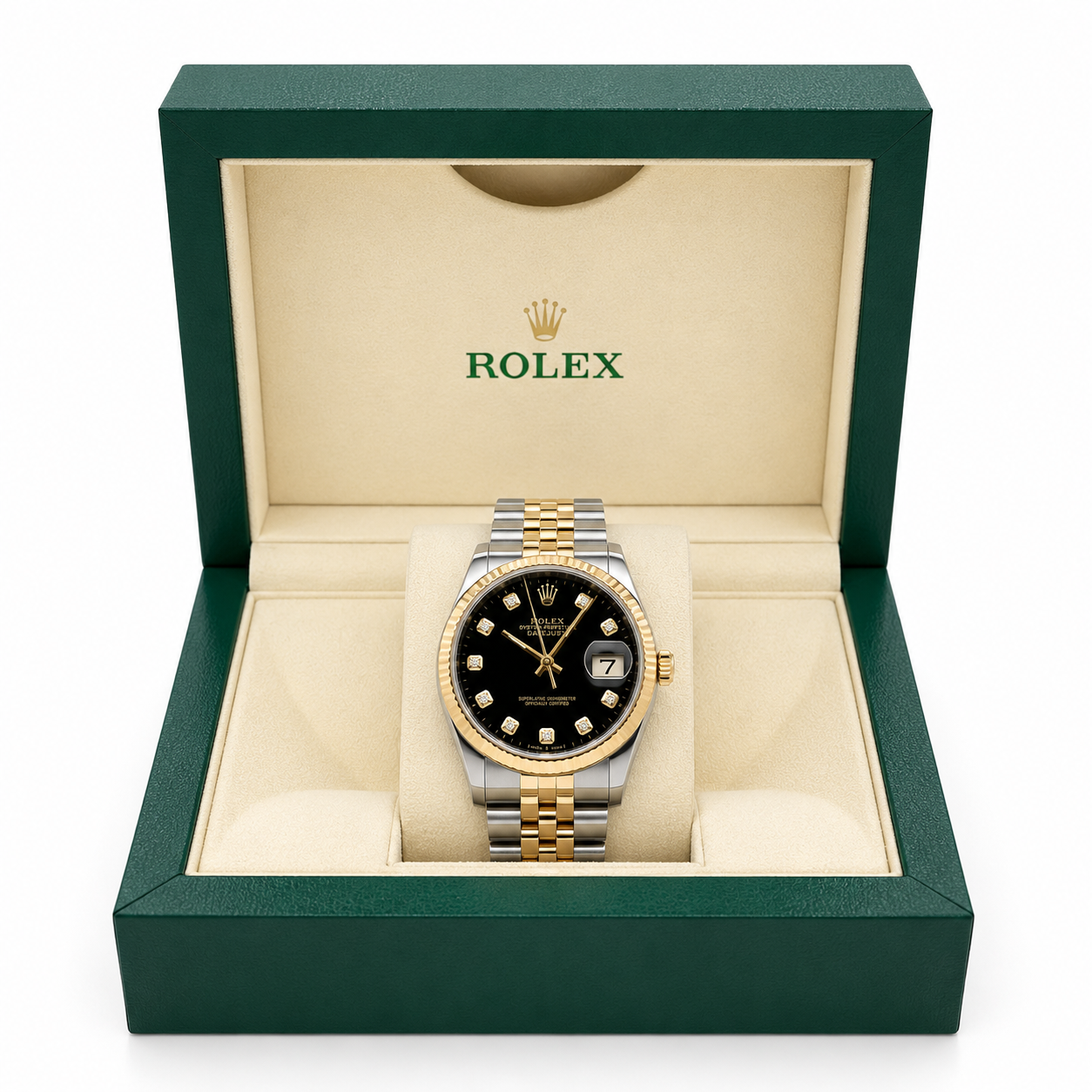 Rolex Datejust Watch | 31MM | Black Diamond Dial  | Jubilee Band