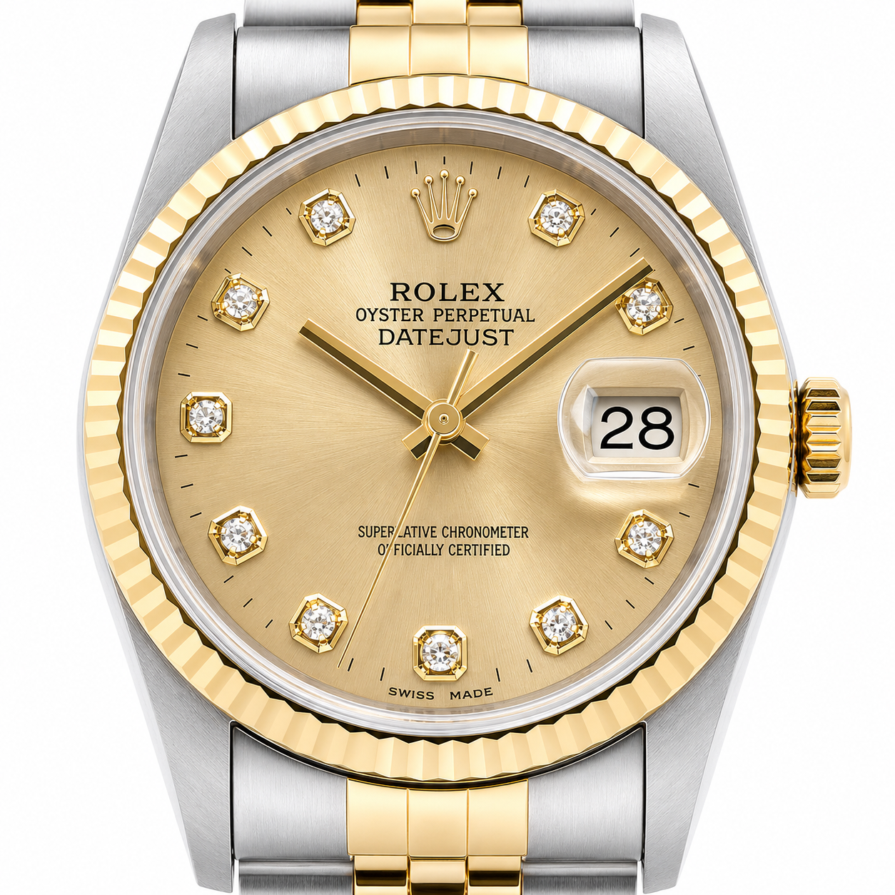 Rolex Datejust Watch | 31MM | Champagne Diamond Dial  | Jubilee Band
