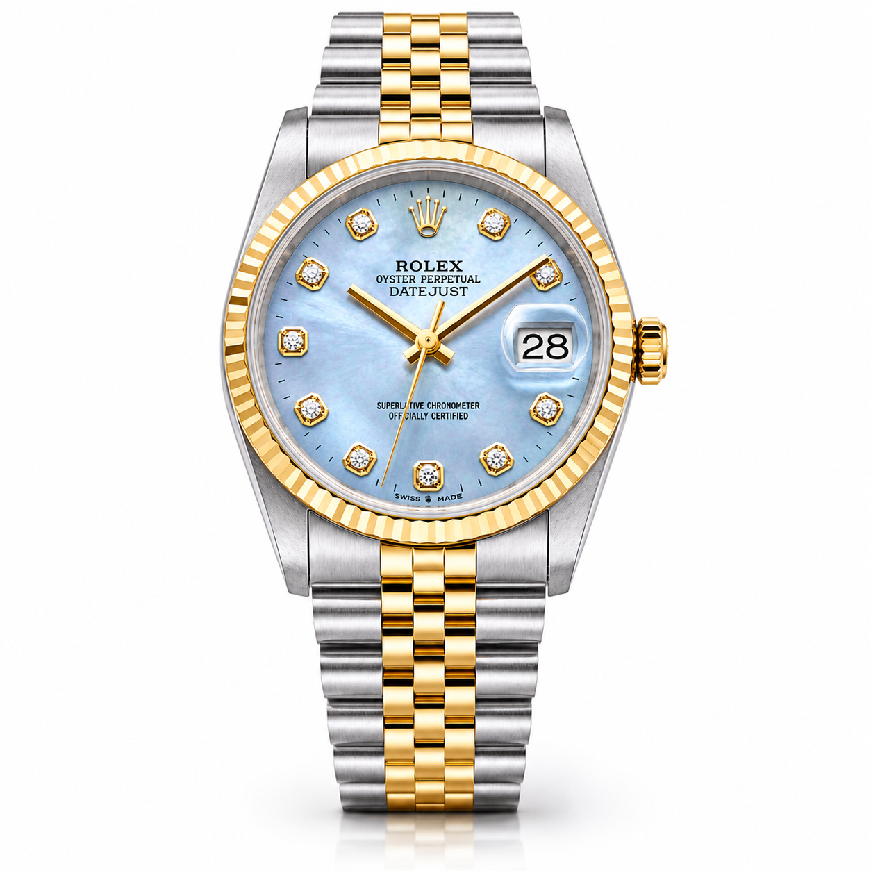 Rolex Datejust Watch | 31MM | Blue Mop Diamond Dial  | Jubilee Band