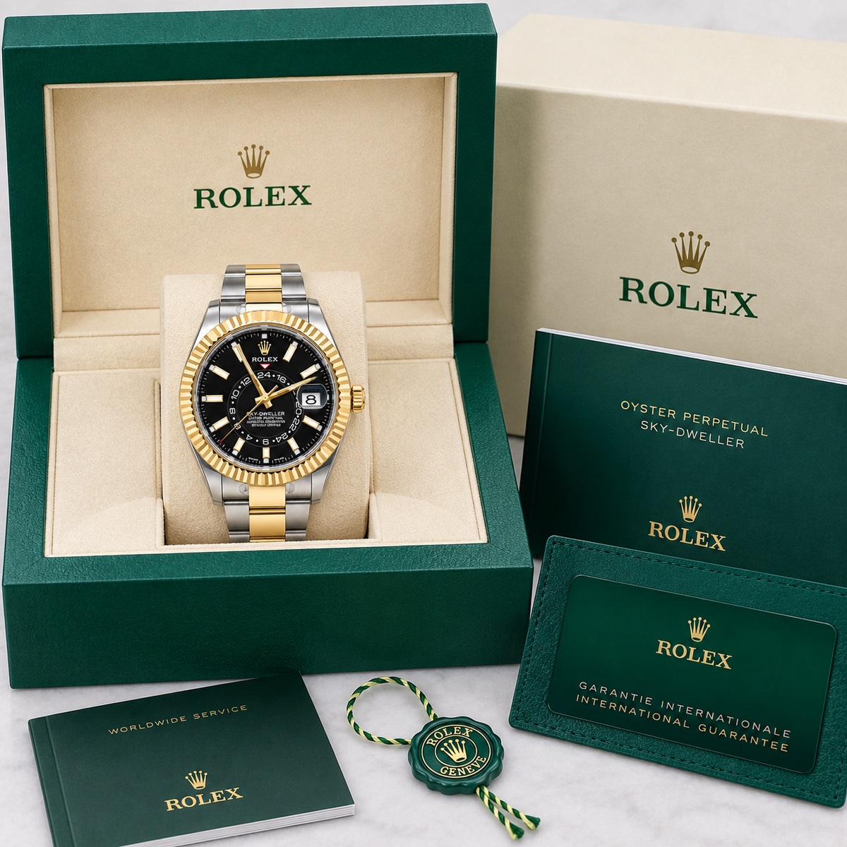 Rolex Sky-dweller Watch Two-tone Oyster Bracelet 2021 Box & Card 336933