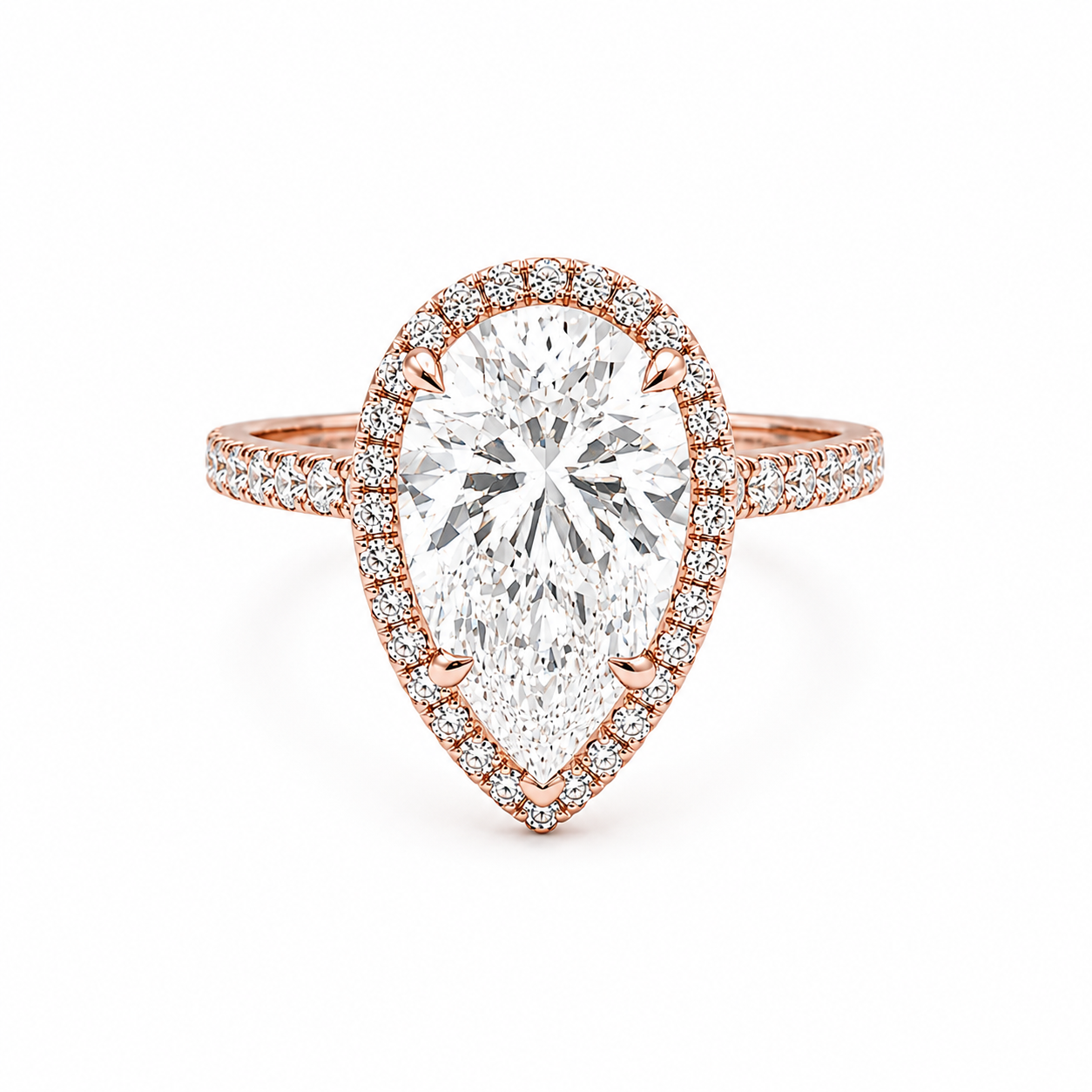 6.21 E VS1 Pair Lab Grown Diamond Engagement Ring 14kt