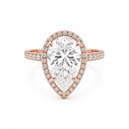 6.21 E VS1 Pair Lab Grown Diamond Engagement Ring 14kt