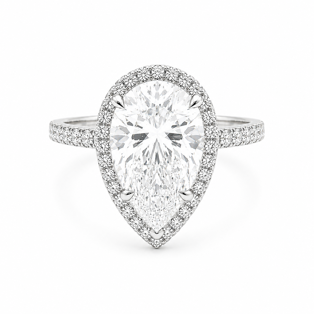 6.21 E VS1 Pair Lab Grown Diamond Engagement Ring 14kt