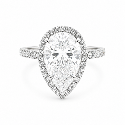 6.21 E VS1 Pair Lab Grown Diamond Engagement Ring 14kt