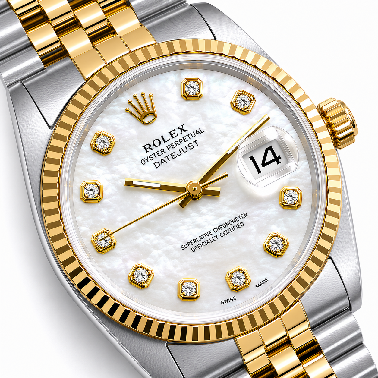 Rolex Datejust | 36MM | Mop Diamond Dial | Two Tone |  Jubilee Band 16013
