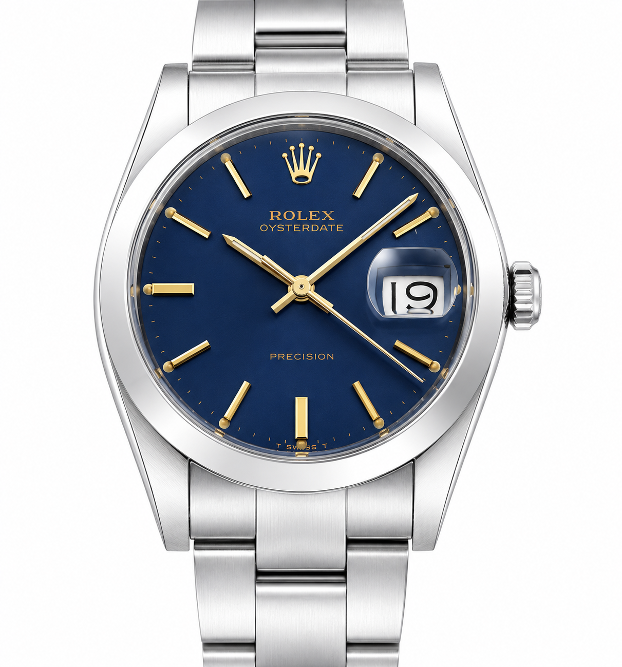 Rolex Oyster Date Watch  | 34MM | Blue Dial | Oyster Band