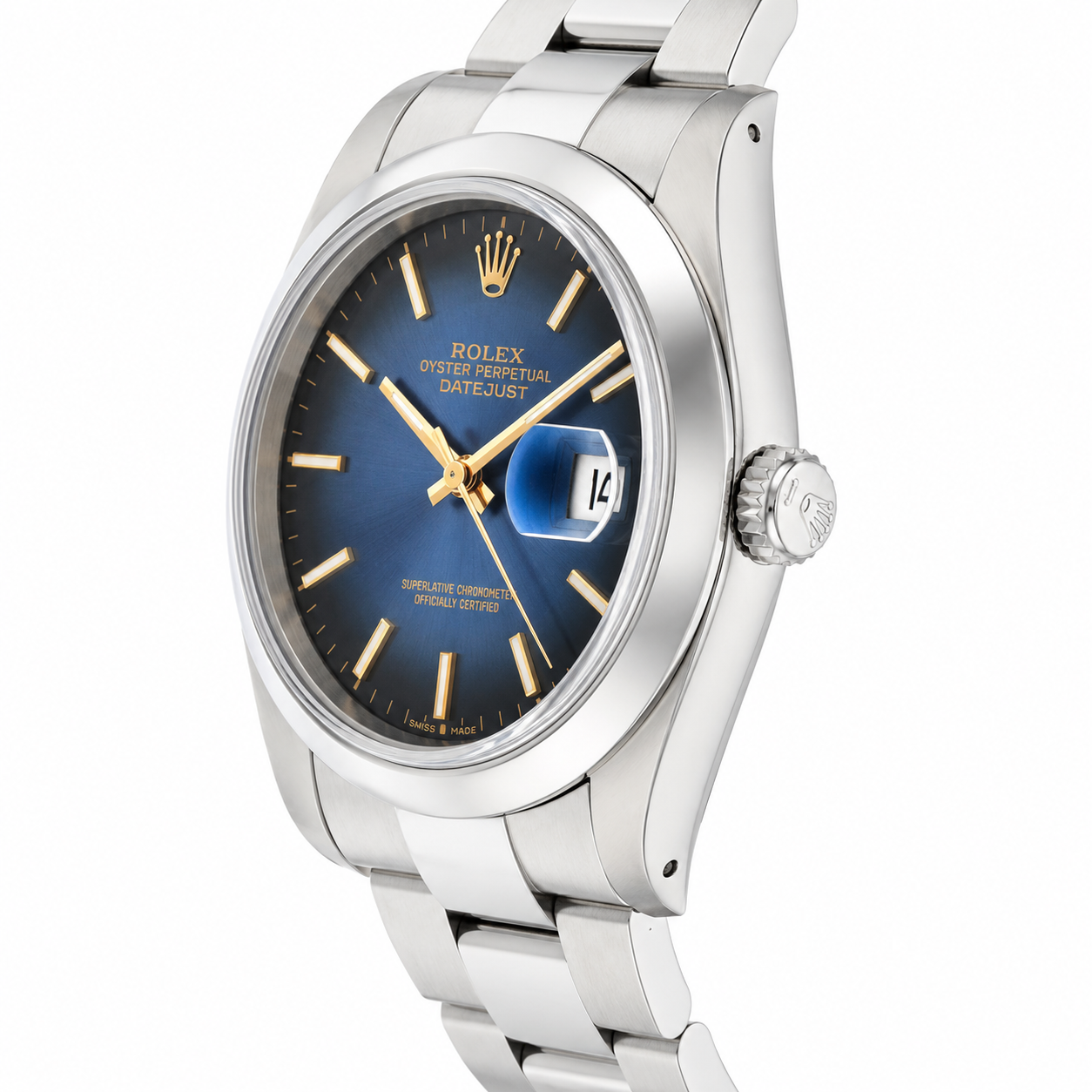Rolex Oyster Date Watch  | 34MM | Blue Dial | Oyster Band