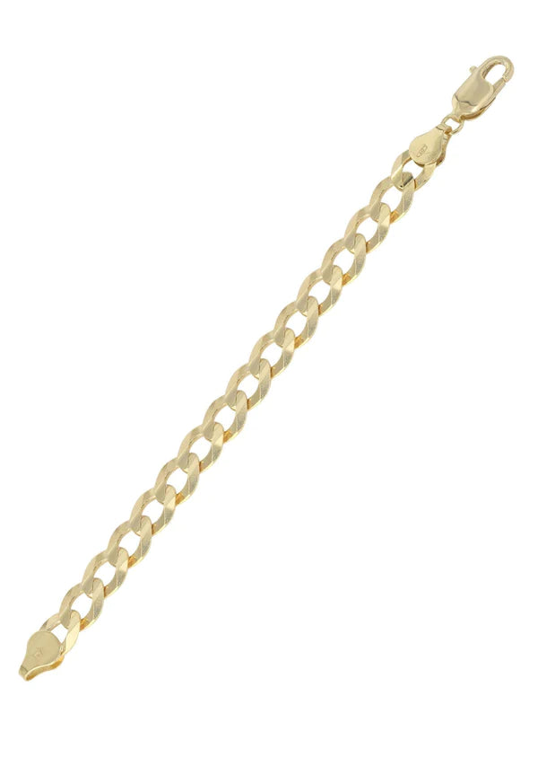 Solid Cuban Curb Link Bracelet 10K/14K - Yellow Gold