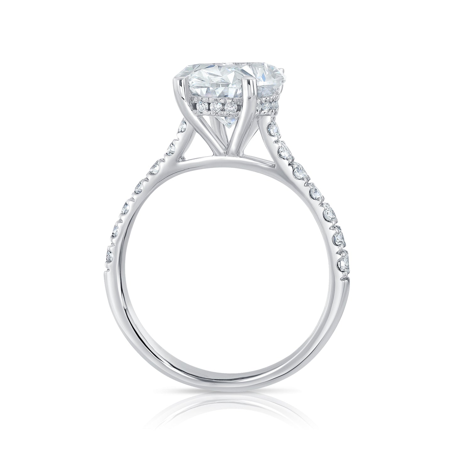 4.89 E VS1 Oval Lab Grown Diamond Engagement Ring 14kt