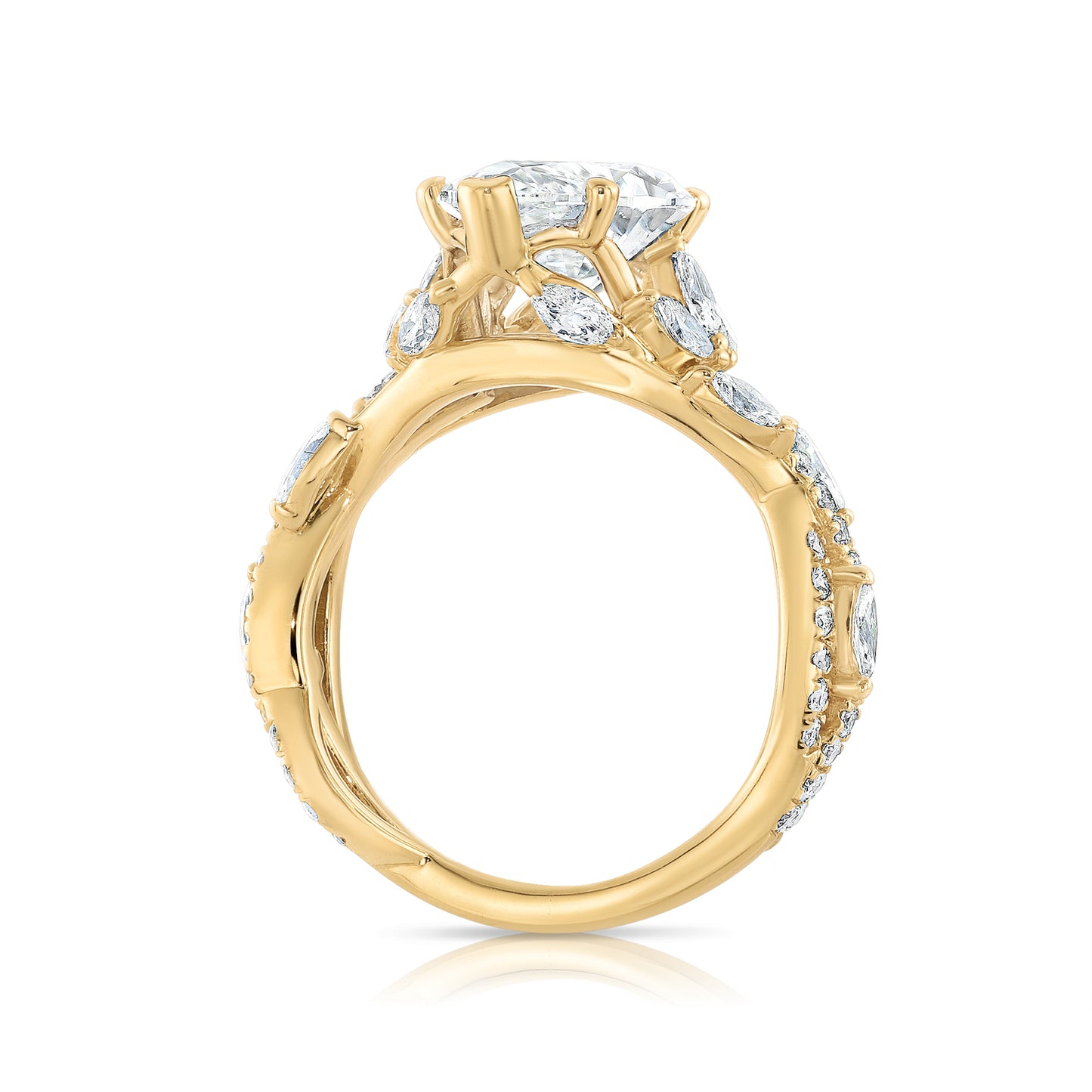 5.00 E VS1 Marquise Lab Grown Diamond Engagement Ring 14kt