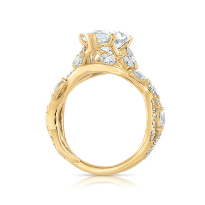 5.00 E VS1 Marquise Lab Grown Diamond Engagement Ring 14kt