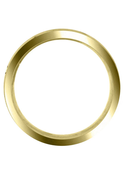 Mens Modern Wedding Band Ring | 14K/18K Solid Yellow Gold | Satin Finish (Lorenzo)