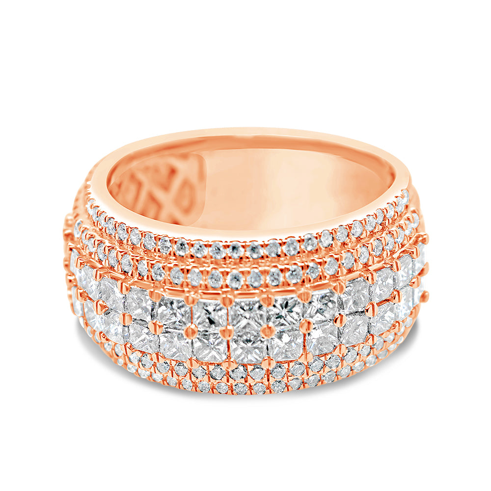 Gold Princess Cut Diamond  Ring | 14K | 3.58 CTW