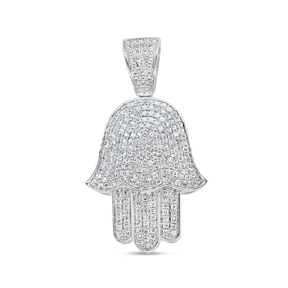 Hamsa Pendant - Yellow Gold Diamond | 2.17CTW | 10K