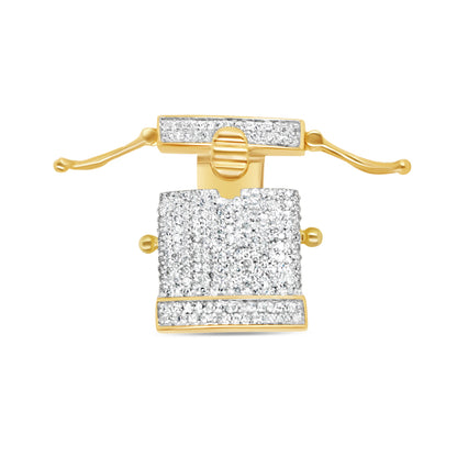Lock - Diamond Chain Lock | Yellow Gold | 0.83CTW | 10K | 14MM