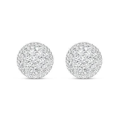 Gold Diamond Round Earrings | Yellow Gold 14K | 3.00CT | 14MM