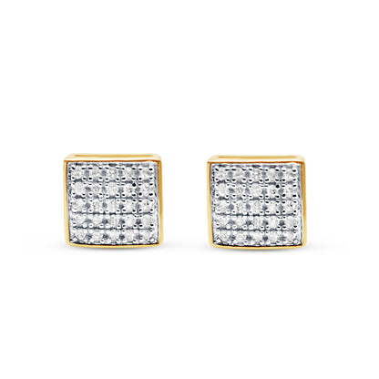 10K Yellow Gold | Diamond Earrings | 0.20CTW | 7.96MM