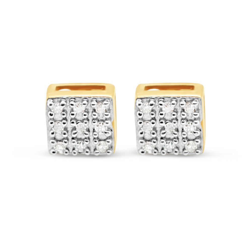 10K Yellow Gold | Diamond Earrings | 0.06CTW | 5.13MM