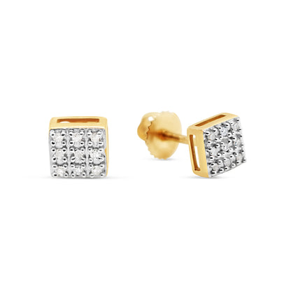 10K Yellow Gold | Diamond Earrings | 0.06CTW | 5.13MM