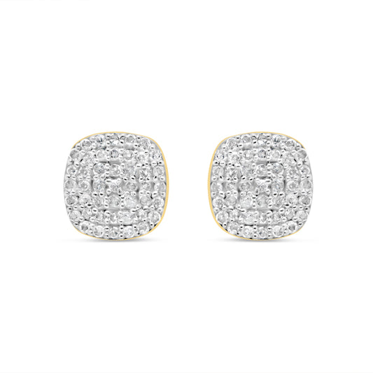 10K Yellow Gold | Diamond Earrings | 0.35CTW | 7.39MM