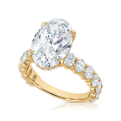 6.58 E VS1 Oval Lab Grown Diamond Engagement Ring 14kt