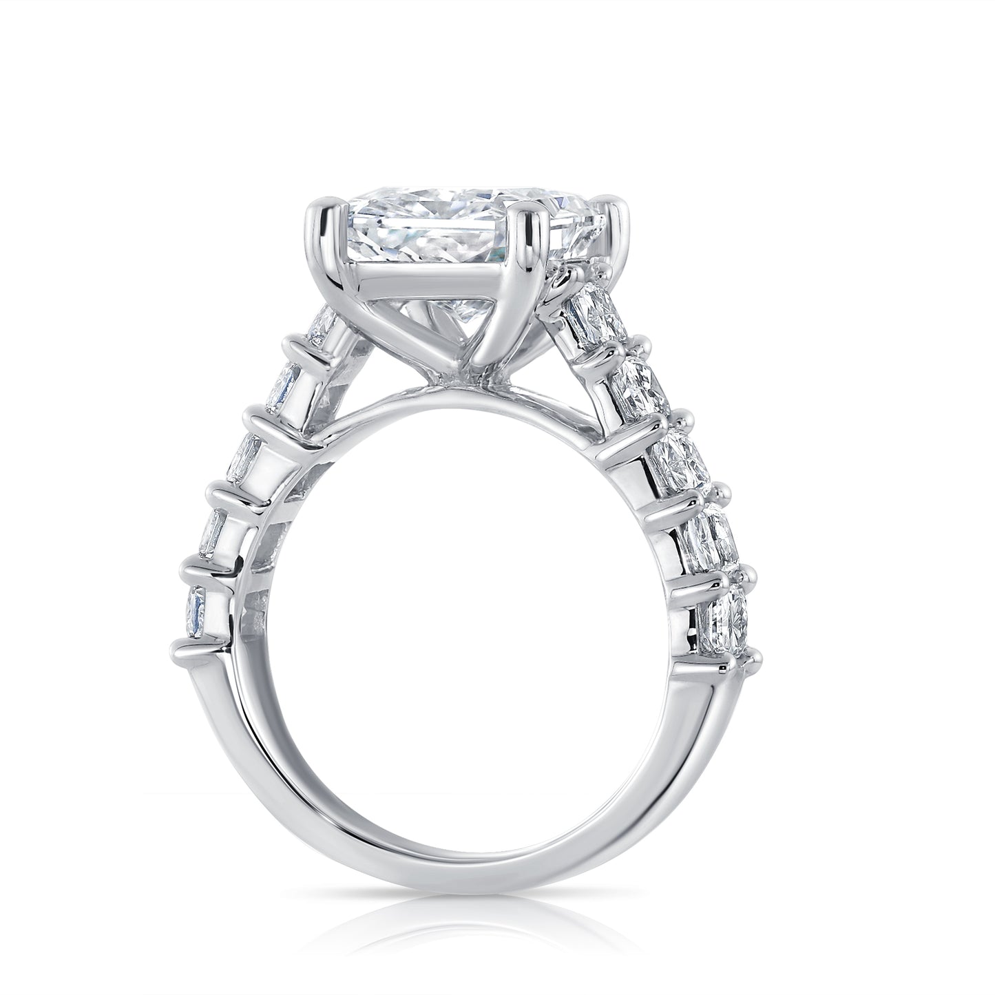 7.00 E VS1 Radiant Lab Grown Diamond Engagement Ring 14kt
