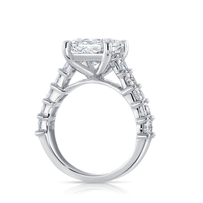7.00 E VS1 Radiant Lab Grown Diamond Engagement Ring 14kt