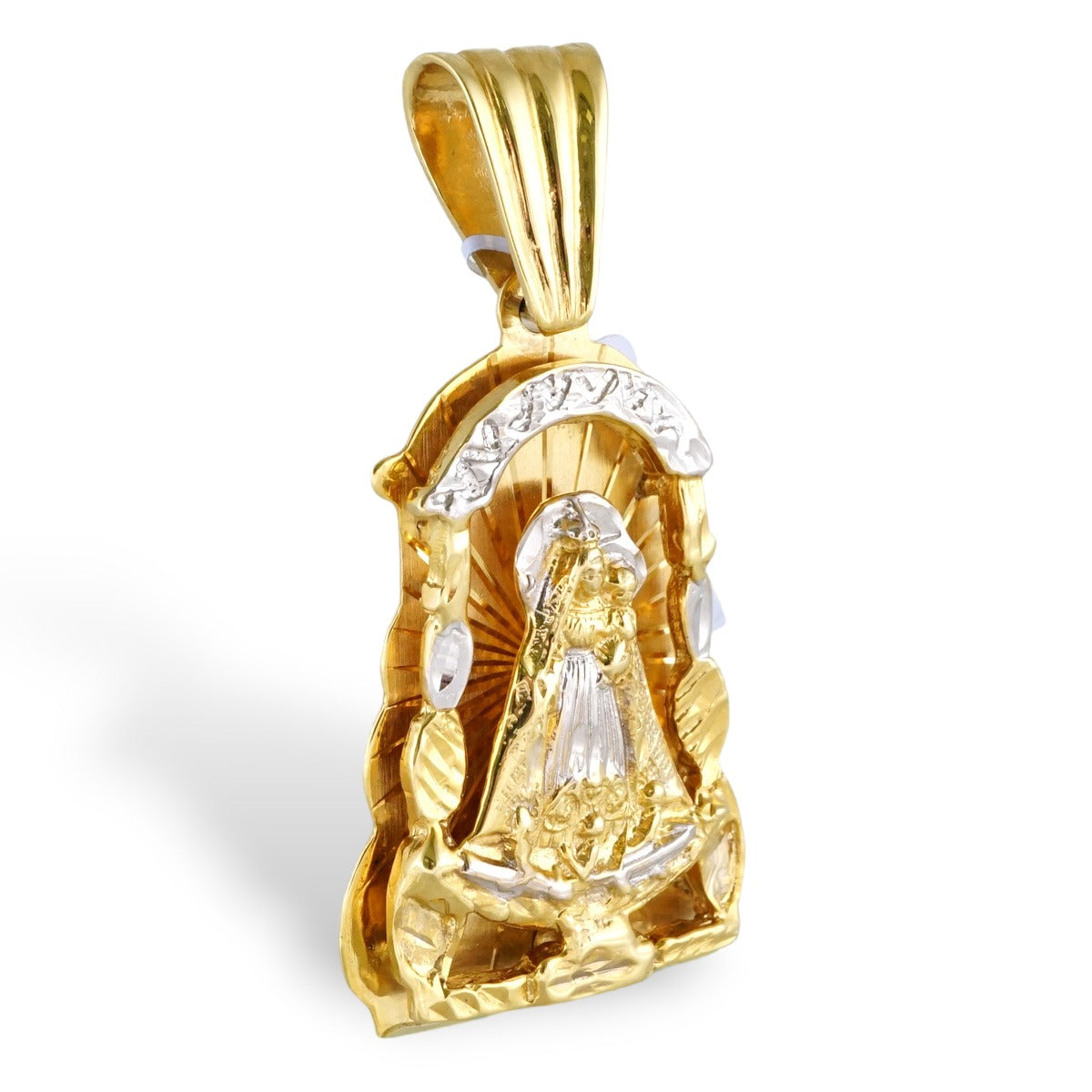 Caridad Virgin Medal Pendant | Yellow Gold 14K | 2 Inches