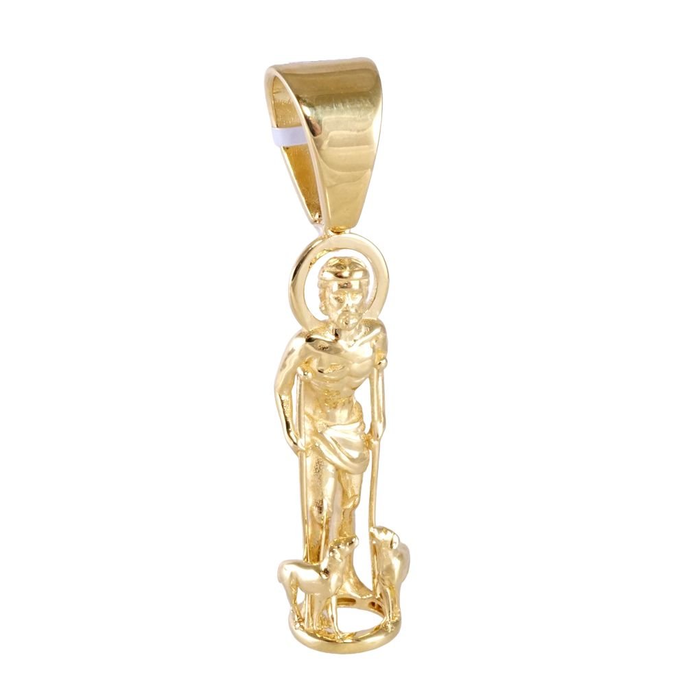 San Lazaro Gold Pendant | Yellow Gold 10K/14K | Size Options Available