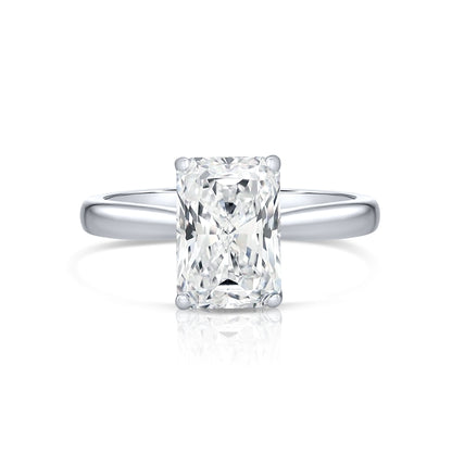 2.55CT E VS1 Radiant Lab Grown Diamond Engagement Ring 14kt