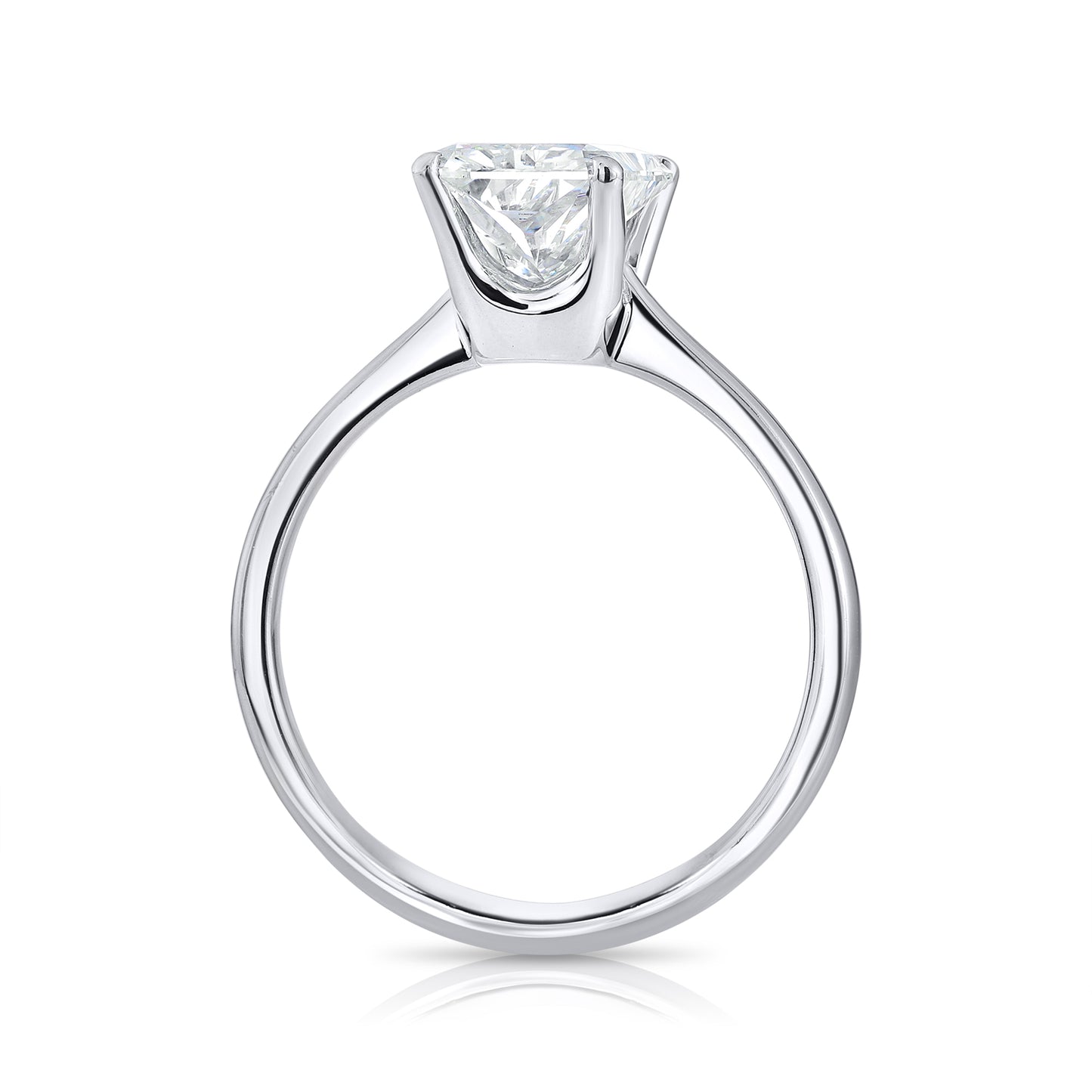 2.55CT E VS1 Radiant Lab Grown Diamond Engagement Ring 14kt
