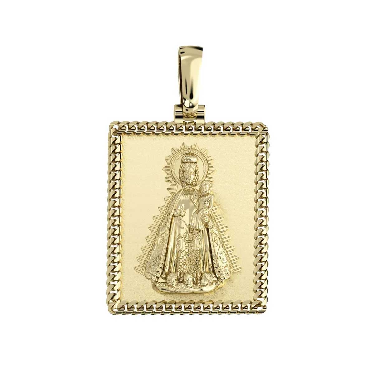 Virgen de la Regla Gold Medal Pendant | Yellow Gold 10K | Size Option Available