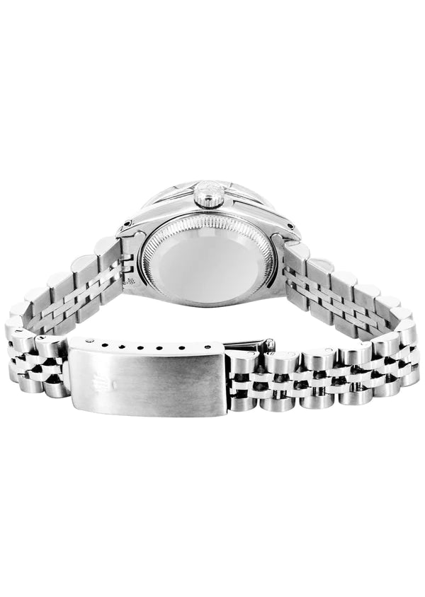 Diamond Rolex Datejust Watch for Women | 1 Carat Bezel | 26MM | Light Blue Diamond Dial | Jubilee Band