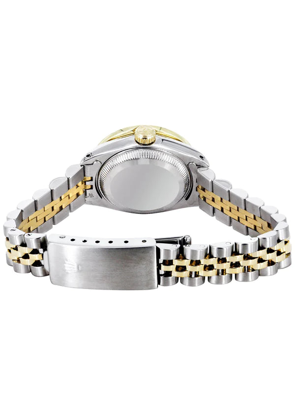 Diamond Rolex Datejust Watch for Women  | 1 Carat Bezel | 26MM | Red Diamond Dial | Jubilee Band
