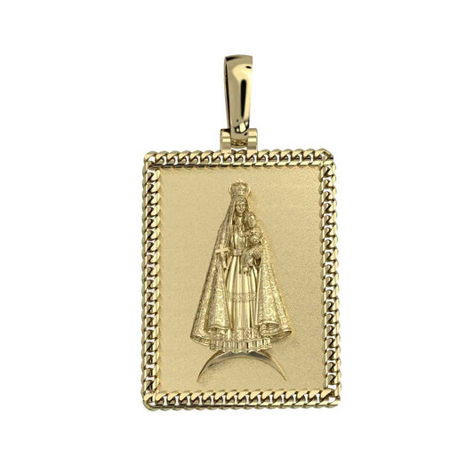 Caridad Virgin Gold Medal Pendant | Yellow Gold 14K | Size Option Available