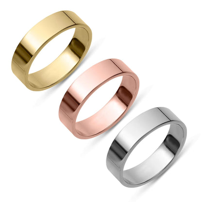 Edged Wedding Band Gold - Solid