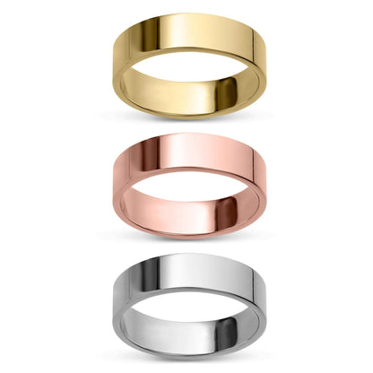 Edged Wedding Band Gold - Solid